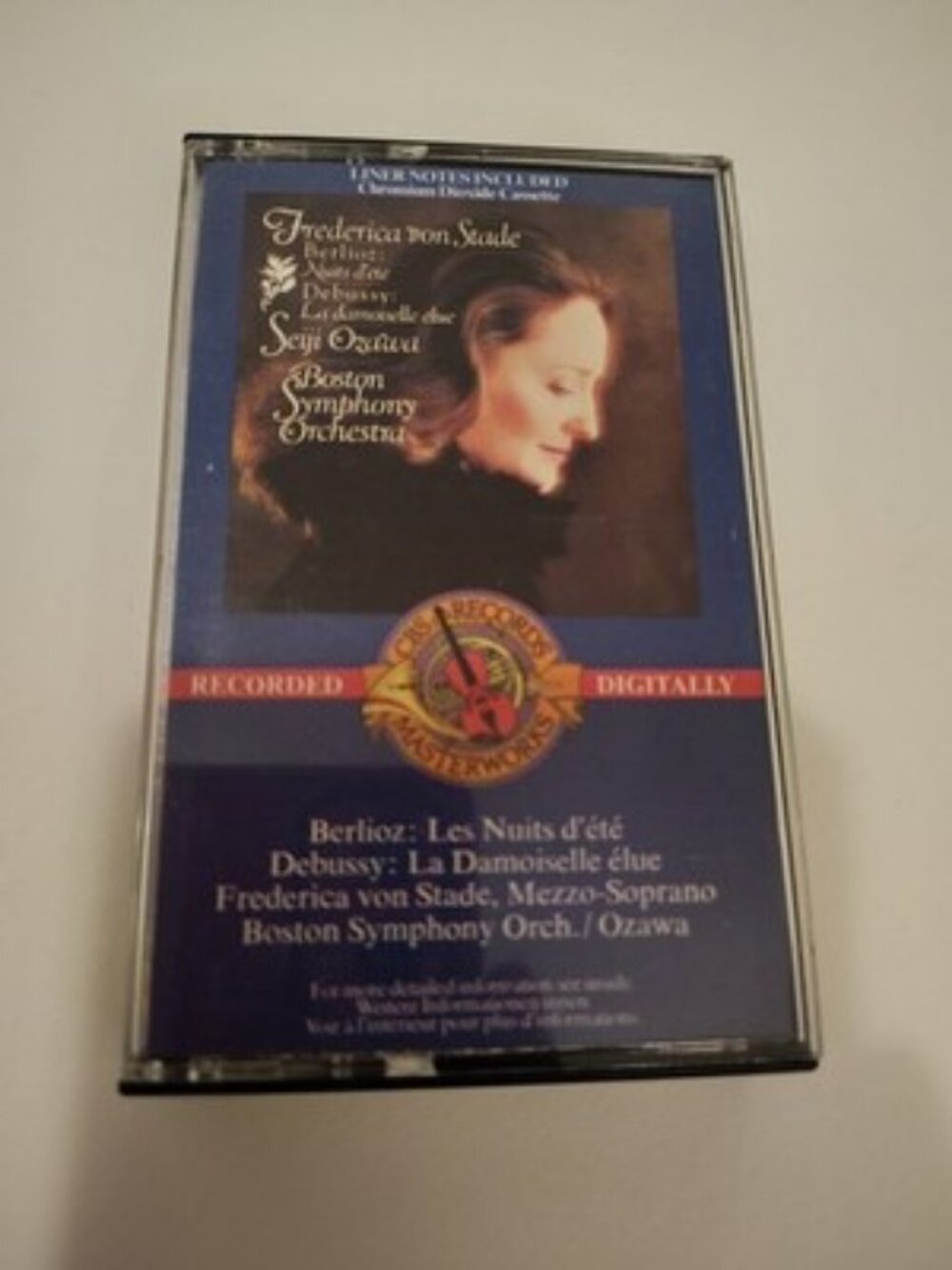 CBS Records Masterworks, FREDERICA STADE, BOSTON SYMPHONY ORCHESTRA CASSETTE NEW